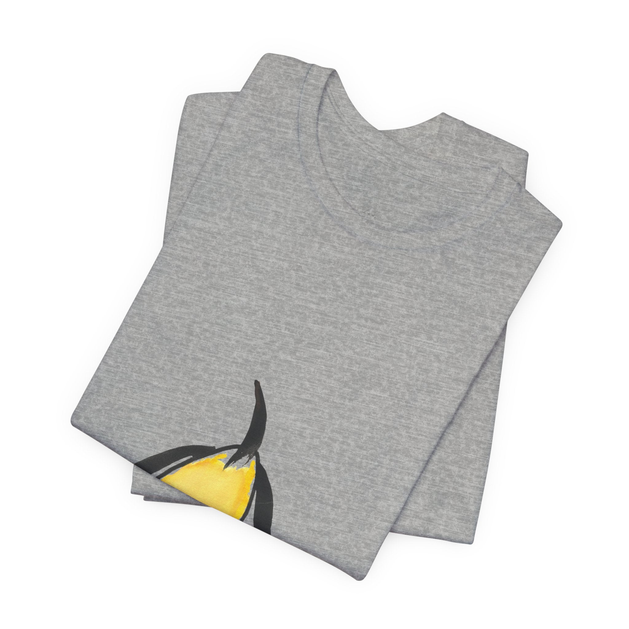 Artist Link: Penguin Watercolor Tee — Minimal Yellow Penguin Graphic T-Shirt