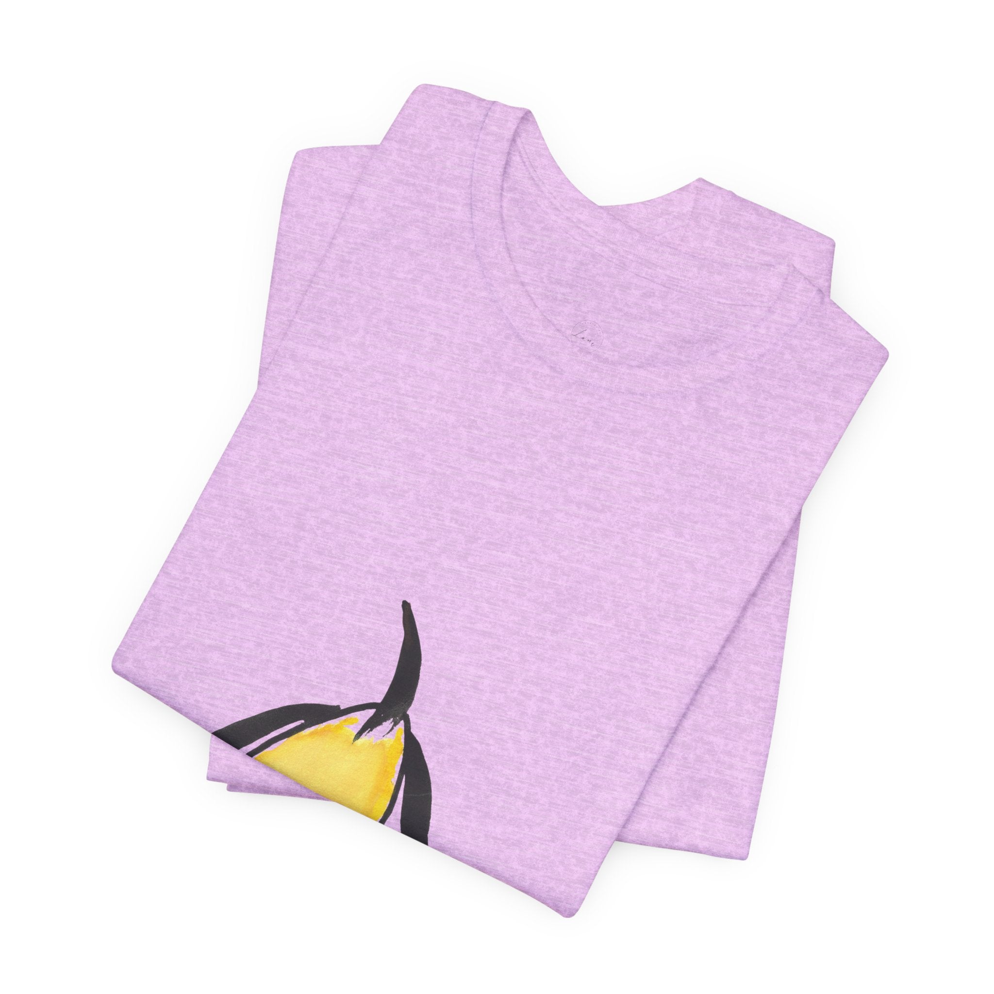 Artist Link: Penguin Watercolor Tee — Minimal Yellow Penguin Graphic T-Shirt