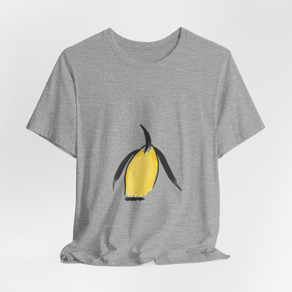 Artist Link: Penguin Watercolor Tee — Minimal Yellow Penguin Graphic T-Shirt
