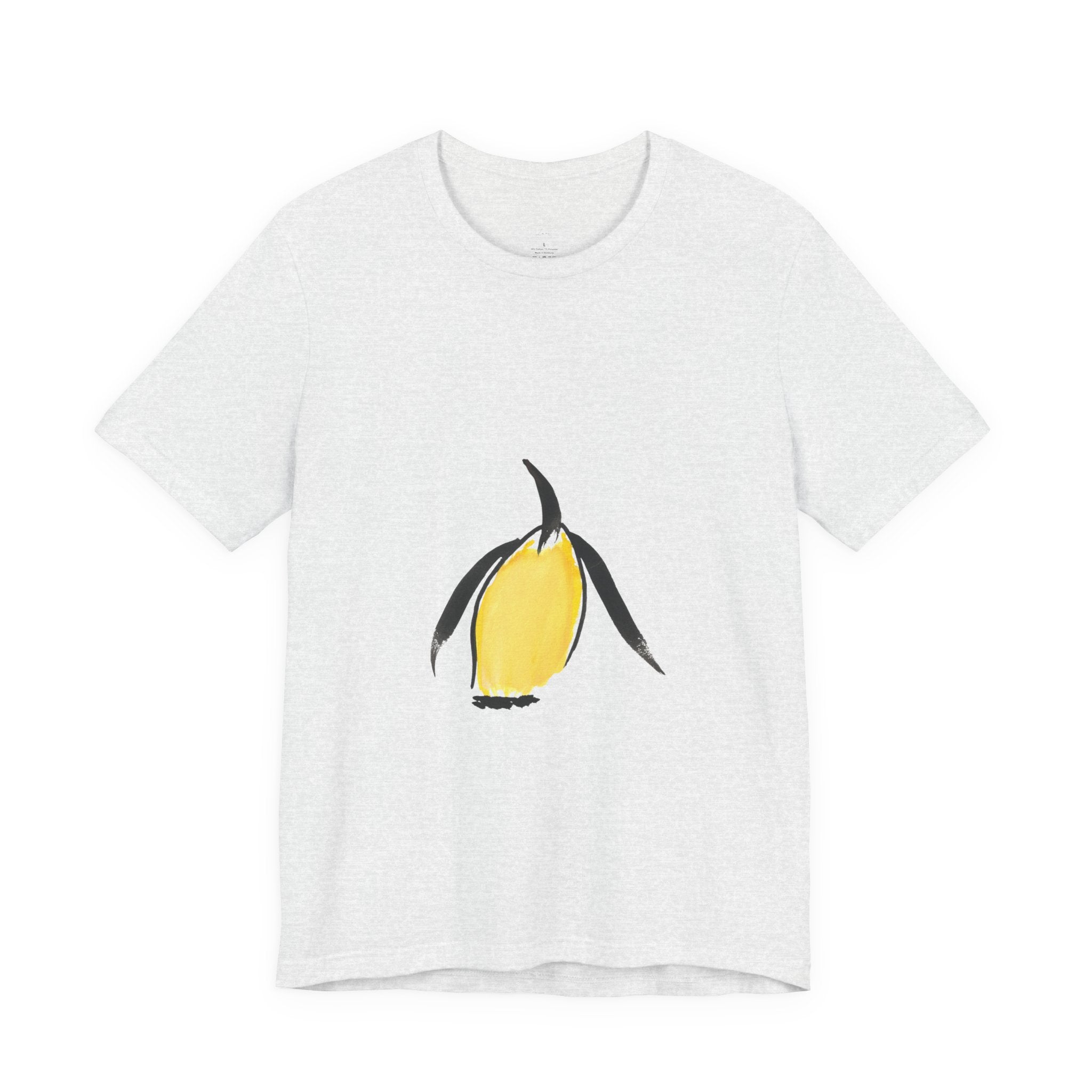 Artist Link: Penguin Watercolor Tee — Minimal Yellow Penguin Graphic T-Shirt
