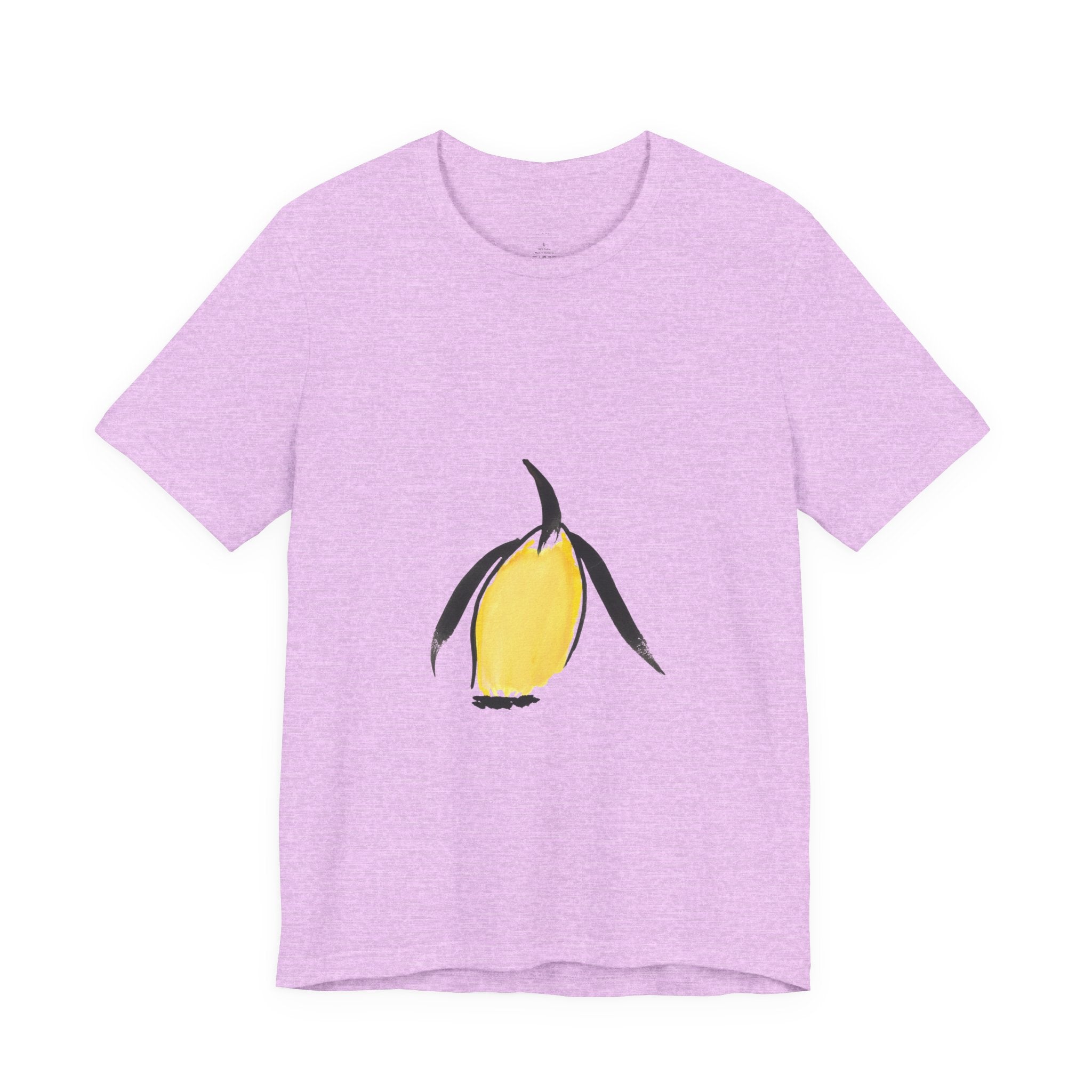 Artist Link: Penguin Watercolor Tee — Minimal Yellow Penguin Graphic T-Shirt