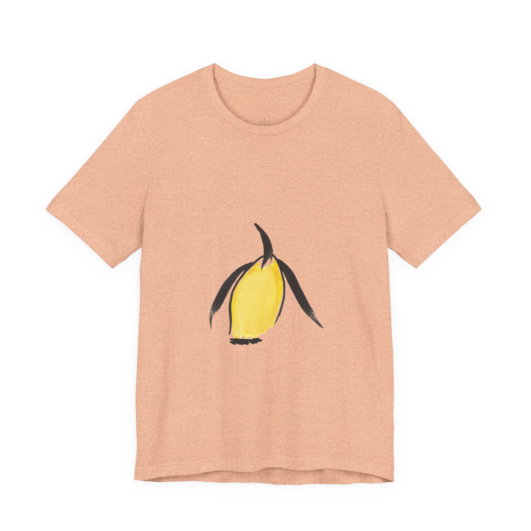 Artist Link: Penguin Watercolor Tee — Minimal Yellow Penguin Graphic T-Shirt