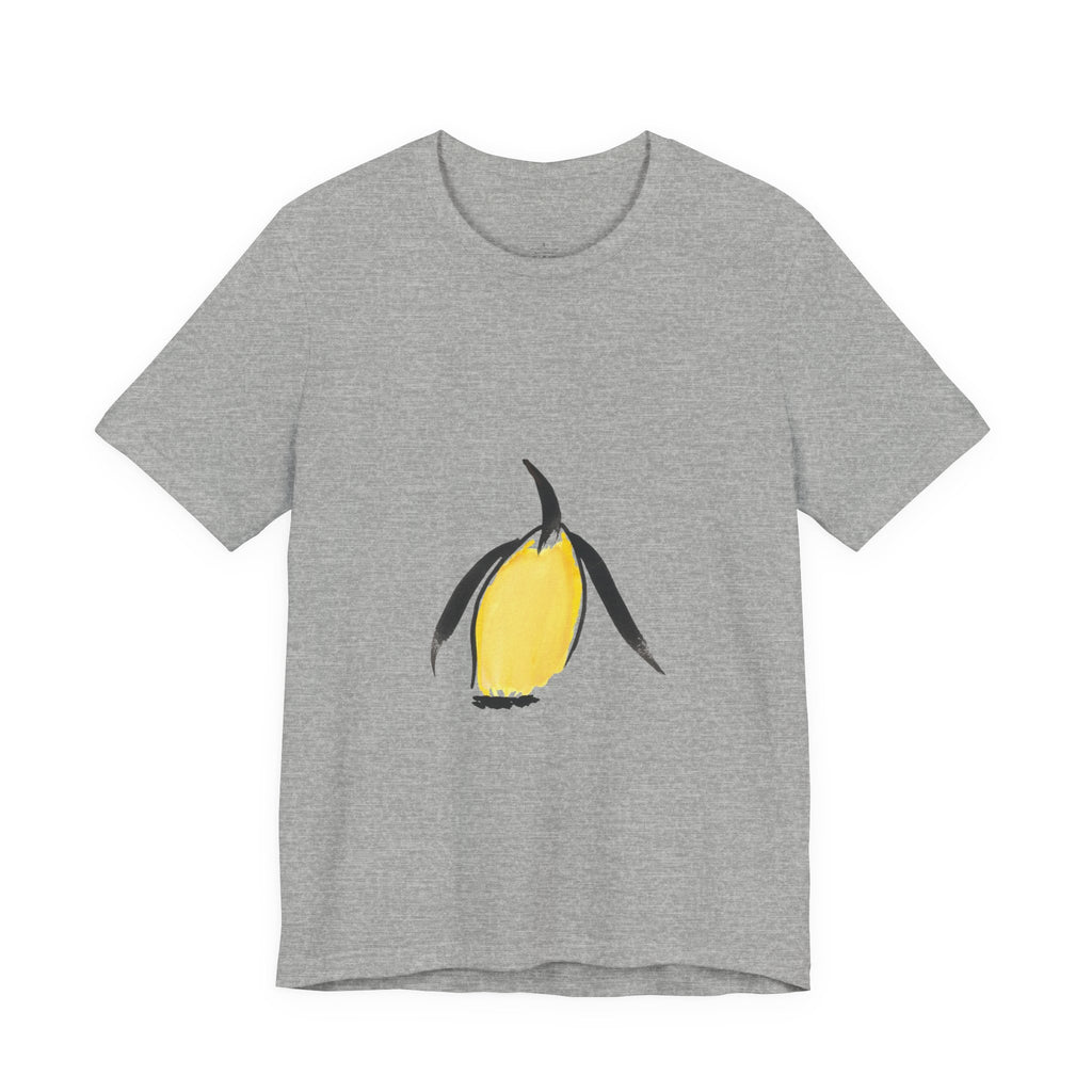 Artist Link: Penguin Watercolor Tee — Minimal Yellow Penguin Graphic T-Shirt