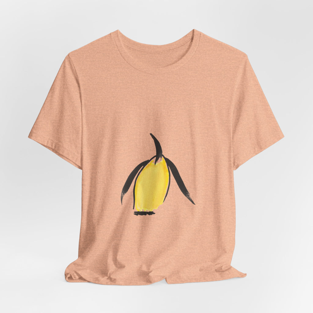 Artist Link: Penguin Watercolor Tee — Minimal Yellow Penguin Graphic T-Shirt