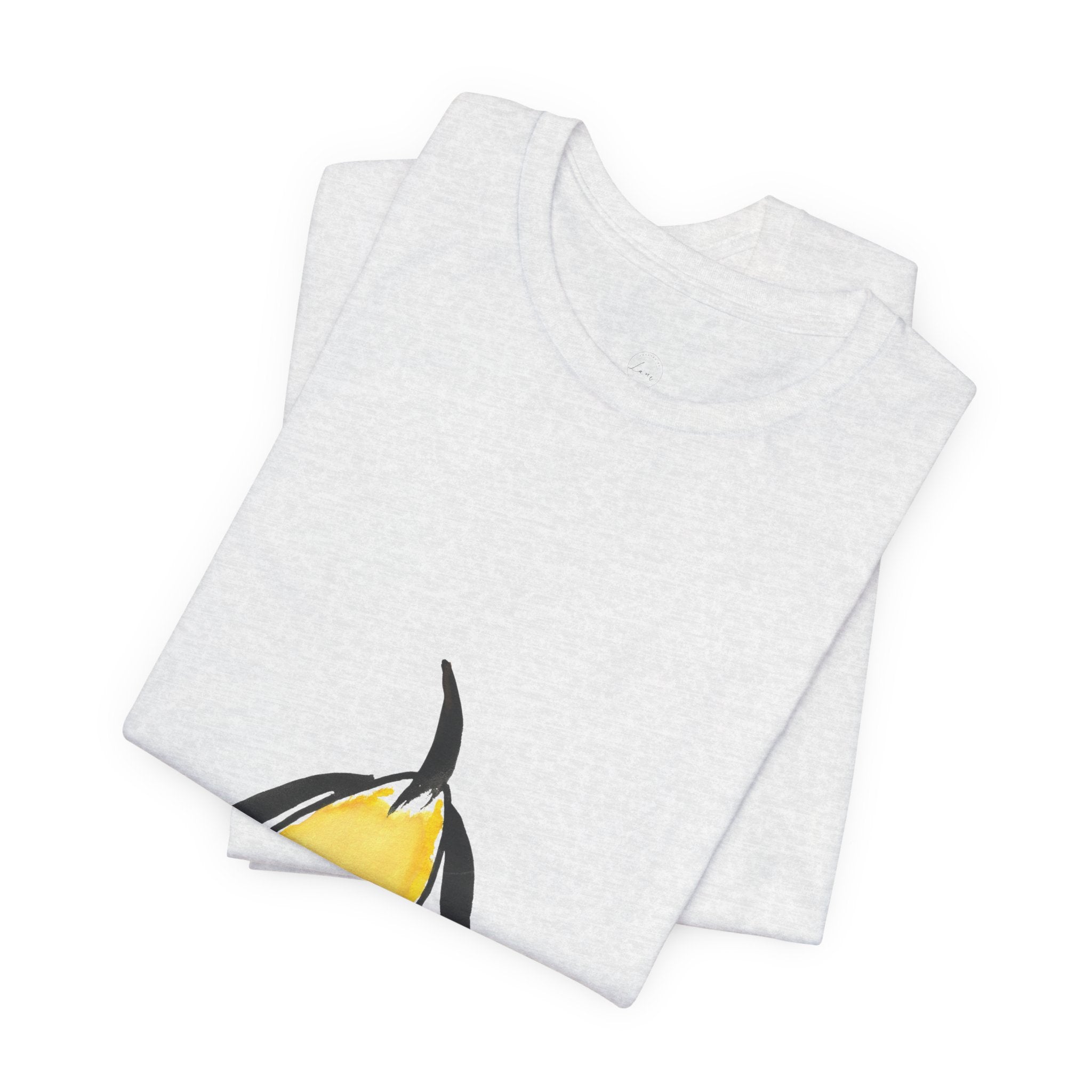 Artist Link: Penguin Watercolor Tee — Minimal Yellow Penguin Graphic T-Shirt